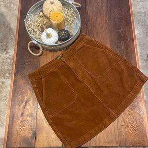 Dip faux corduroy skirt